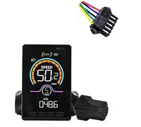 Compteur kilométrique numérique M5C-2, écran LCD couleur filaire compatible Bluetooth avec fonction antivol électronique for vélo électrique(Bluetooth-SM 5PIN)