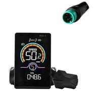 Compteur kilométrique numérique M5C-2, écran LCD couleur filaire compatible Bluetooth avec fonction antivol électronique for vélo électrique(Bluetooth-5PIN)