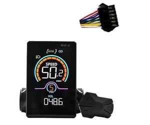 Compteur kilométrique numérique M5C-2, écran LCD couleur filaire compatible Bluetooth avec fonction antivol électronique for vélo électrique(Bluetooth-SM 6PIN)