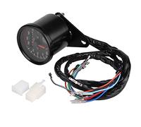 Compteur kilométrique numérique universel pour moto, compteur de vitesse, tachymètre avec indicateur LED, conception circulaire légère pour la plupart des modèles de moto, alliage (Noire)