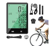 Compteur kilométrique pour vélo | Compteur kilométrique numérique sans fil, ordinateur pour vélo avec écran LCD de 7,1 cm rétro-éclairé et imperméable | Pour cyclistes principaux et nocturnes avec