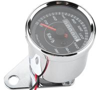 Compteur kilométrique rétroéclairage interne antichoc tachymètre moto en alliage d'aluminium dur de haute capacité de lecture DC 12V pour le cyclisme Ourdoor