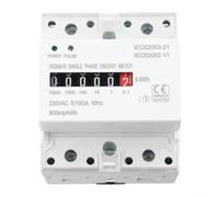 Compteur kWh Électronique 220V 100A Montage Rail | Précision élevée, lecture , économie d'électricité, pour idéal facturation, usage résidentiel