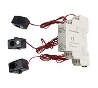 Compteur kWh Triphasé avec 3 80A Compteur kWh Triphasé avec 3 | 3 80A inclus, installation couper fils, cœur fendu pratique, mesure courant séparé