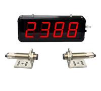 Compteur laser numérique avec affichage LED pour un comptage précis, doté de deux capteurs infrarouges et d'une portée de 20 m, idéal pour le suivi des personnes et des visiteurs, télécomman