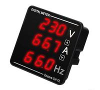Compteur LED Tri-Écran 72mm Volt Amp Fréq(F)