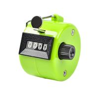 Compteur manuel compact non électrique en métal avec affichage à 4 chiffres, portable, mécanique pour le sport, vert