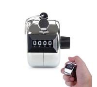 Compteur manuel de golf à 4 chiffres - Compteur en métal - Compteur de mailles - Compteur de rangs - Avec cordon tour de cou - Pour compteur de personnes, coaching, tricot, inventaire, marketing,