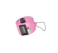 Compteur manuel en acier inoxydable, clicker à 4 chiffres pour suivi des présences, mécanique, pas besoin de piles (1 pièce, rose)