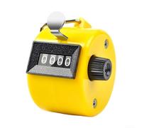 Compteur manuel mécanique avec corps en plastique et mécanisme de comptage précis pour le contrôle de la foule et la surveillance du trafic piétonnier dans les lieux publics (jaune)