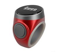 Compteur manuel numérique pour bague avec écran LCD, compteur de doigts électronique rechargeable de type C pour le comptage des rangs, ajustement réglable et autobloquant pour bague (rouge)