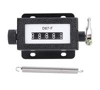 Compteur mécanique à 5 chiffres D67-F 0-99999 Bouton rotatif réinitialisable Noir avec ressort manuel manuel Arithmomètre Tally Tally