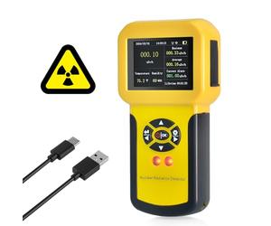 Compteur nu ire Geiger Détecteur de rayonnement Compteur Geiger-Müller pour mesurer l'intensité des rayonnements ionisants Particules bêta, Rayons Gamma et Rayons X, écran LCD Réglages d'alarme
