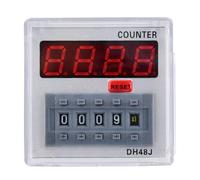 Compteur Numérique 1-999900, 11 Broches, 220VAC, Affichage LED, Boîtier ABS Résistant - Comptage Précis, Protection Par Couverture Transparente, Usage Industriel Polyvalent (24 VCA/CC)
