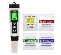 Compteur numérique 4 en 1 ORP Temp avec/Non Rétro-éclairage Plage de mesure 0-14 pour eau potable domestique Testeur numérique
