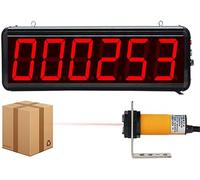 Compteur numérique à 6 LED, Compte jusqu'à 999999, capteur de proximité de Distance de 70 cm, Compteur de convoyeur, pour Livraison Express, statistiques de Flux de Personnes, Machines à sceller