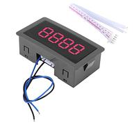 Compteur numérique à affichage LED DC à 4 chiffres, compteur numérique montant- avec fonctions plus et moins, plage de comptage de 0 à 9999, fourni avec un câble à 5 (Rouge)