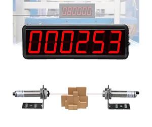 Compteur numérique à Double sonde, Compteur à capteur, Compteur à écran LED à 6 Chiffres, avec sonde Infrarouge à Faisceau traversant, comptage jusqu'à 999999, Distance de détection de 0 à 20 m, pour