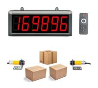 Compteur numérique à LED avec Double sonde Infrarouge, portée de 0 à 5 m, comptage jusqu'à 999 999, télécommande, Fonction d'accumulation pour entrepôts, logistique, usines, supermarchés et