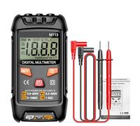 Compteur numérique automatique avec détection NCV AC DC Tension Résistance Continuité Test 1999 Compte de données pour électriciens DIY (Noir)
