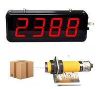 Compteur numérique avec capteur infrarouge, affichage LED 4 chiffres, comptage jusqu'à 9999, idéal pour les chaînes de production et la gestion des stocks