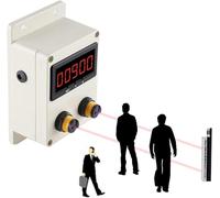 Compteur numérique bidirectionnel de personnes avec capteur infrarouge, précision de 0 à 99 999 comptages, portée de 2 m pour un suivi amélioré des visiteurs dans les supermarchés et les cen