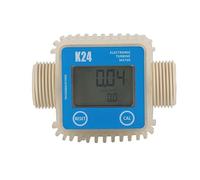 Compteur numérique de carburant et d'huile K24, jauge for produits chimiques, eau liquide, ultrasons, chaud, industriel et Commercial, 1 pièce(Blue Horizontal)