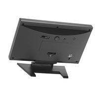 Compteur numérique de température et d'humidité et station météo - Thermomètre et hygromètre LCD d'intérieur avec rétroéclairage à commande vocale, réveil, calendrier et