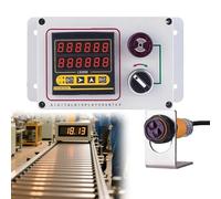 Compteur numérique inductif automatique à 6 chiffres, compteur numérique inductif automatique, comptage jusqu'à 999999, affichage LED à deux rangées, distance du capteur 30 cm/50 cm/70 cm, pour chaîne