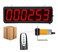 Compteur numérique infrarouge à LED pour convoyeur à bande - Affichage à 4 chiffres, comptage jusqu'à 9999, longue portée de détection de 338 cm, idéal pour les environnements industriels et