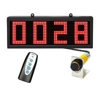 Compteur numérique infrarouge à LED pour convoyeur à bande - Affichage à 4 chiffres, comptage jusqu'à 9999, longue portée de détection de 1001 cm, idéal pour les environnements industriels e