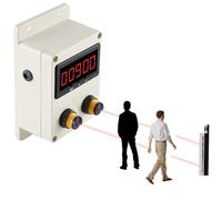 Compteur numérique infrarouge à LED pour convoyeur à bande - Affichage à 4 chiffres, comptage jusqu'à 9999, longue portée de détection de 145 cm, idéal pour les environnements industriels et