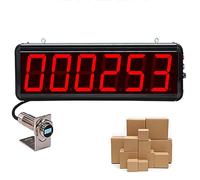 Compteur numérique infrarouge pour convoyeur à bande LED - Affichage à 4 chiffres, comptage jusqu'à 9999, longue portée de détection de 740 cm, idéal pour les environnements industriels et é