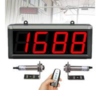 Compteur numérique infrarouge pour convoyeur à bande LED - Affichage à 4 chiffres, comptage jusqu'à 9999, longue portée de détection de 779 cm, idéal pour les environnements industriels et é