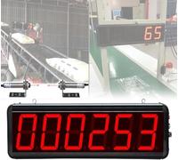 Compteur numérique LED à 6 chiffres, compteur manuel jusqu'à 999999 pour tapis roulant, visiteur, comptage des stocks