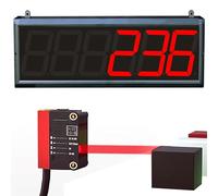 Compteur numérique LED à 6 Chiffres, totalisateur électronique d'objets Transparents colorés, Compteur réglable de 30 à 300 mm, adapté aux usines, ateliers, parkings, Bandes transporteuses, Lignes d