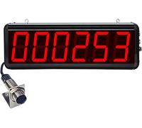 Compteur Numérique LED, Compteur D’Objets Transparents Colorés, Compteur D’écran D’Affichage à 6 Chiffres, Adapté à La Ligne De Production De Bande Transporteuse Compteur De Visiteurs De PE