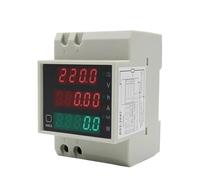 Compteur numérique LED multifonction sur rail DIN, AC 80-300V 200-450V 0-100A, facteur de puissance actif, ampèremètre d'énergie électrique, voltmètre(AC 200-350V)