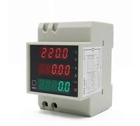 Compteur numérique LED multifonction sur rail DIN, AC 80-300V 200-450V 0-100A, facteur de puissance actif, ampèremètre d'énergie électrique, voltmètre