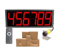 Compteur numérique LED pour ligne de production, capteur unique avec télécommande, portée de détection maximale de 75 cm, forte résistance aux interférences pour convoyeurs et applications l