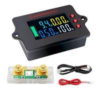 Compteur numérique multifonctionnel Coulomètre Affichage de haute précision pour tâches électriques 8-120 V Précision Coulomètre Circuit mètre