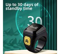 Compteur numérique OLED intelligent Zikr Ring avec application Bluetooth, compteur Tasbih pour les musulmans, rappel de temps de prière par vibration, réveil vert