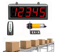 Compteur Numérique pour Ligne De Production avec Capteur Infrarouge À Faisceau Traversant, Portée De Détection De 5 M, Plage De Comptage De 0 À 99 999, Fonction De Mémorisation en Cas De Coupure