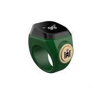 Compteur numérique rechargeable pour Tasbih pour bague, compteur électronique pour Zikr avec 99999 comptes, compteur étanche pour prière musulmane, pour appareil Dhikr en 3 tailles (20 mm, vert)