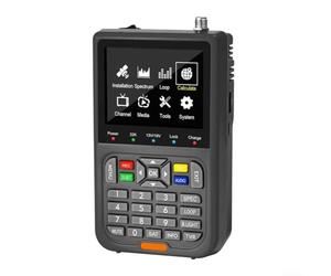 Compteur numérique satellite avec écran LCD de 3 5" et verrouillage du signal pour DVB X, MPEG 2/4 avec fonctions avancées d'analyse du signal et de spectre