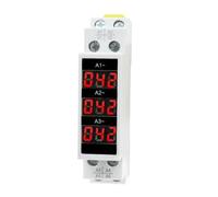 Compteur numérique triphasé, indicateur de jauge de courant modulaire à affichage numérique sur rail Din BA-3R LED 1-100A 220V 380V