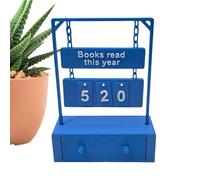 Compteur pour livres lus cette année - Décoration de bibliothèque imprimée en 3D - Compteur de livres imprimé 3D pour affichage des objectifs de lecture - Pour femmes et hommes - Lecteurs, écrivains