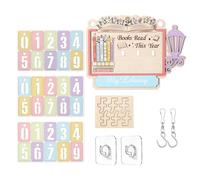 Compteur pour tracer les livres Lits durant l'année actuelle | pour Bibliothèque en bois | Marque-page en bois | pour les professeurs de littoraux amateurs de livres d'étagères