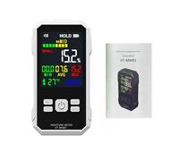 Compteur sans broche pour détecteur d'humidité du bois de cloison sèche Testeur non destructif avec ondes LCD Détection rapide Convient aux propriétaires charpentiers (Weiß)
