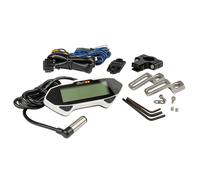 Compteur Stage 6 DIGITAL MULTIFONCTIONS RACING BLANC BRANCHEMENT SUR BATTERIE VITESSE,DISTANCE TOUR,ESSENCE CLIGNOTANTS